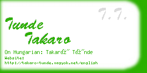 tunde takaro business card